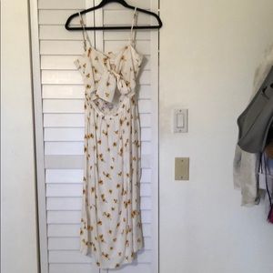 Flynn Skye Midi Dress Yellow Floral